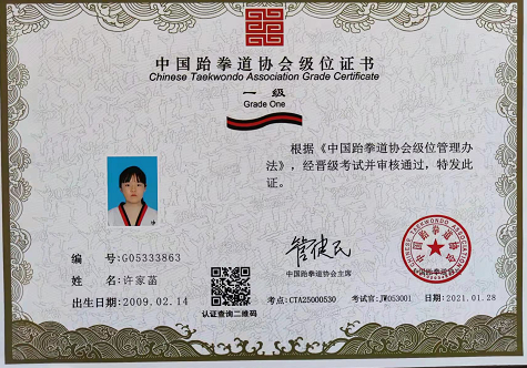 恭喜许家菡同学入选智慧少年人才库15